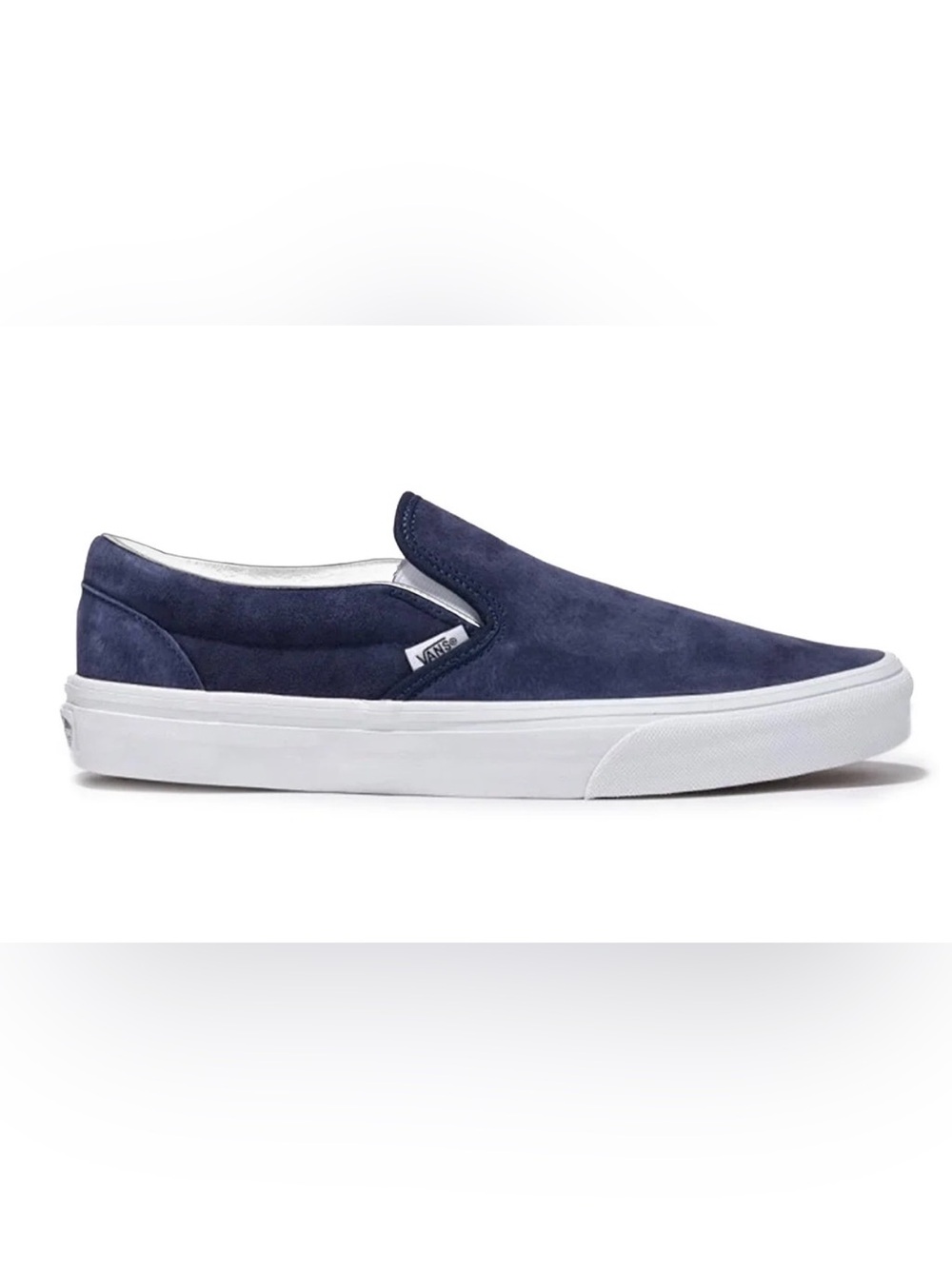 NWT-Vans Slip-On Suede Loafer in Navy and White